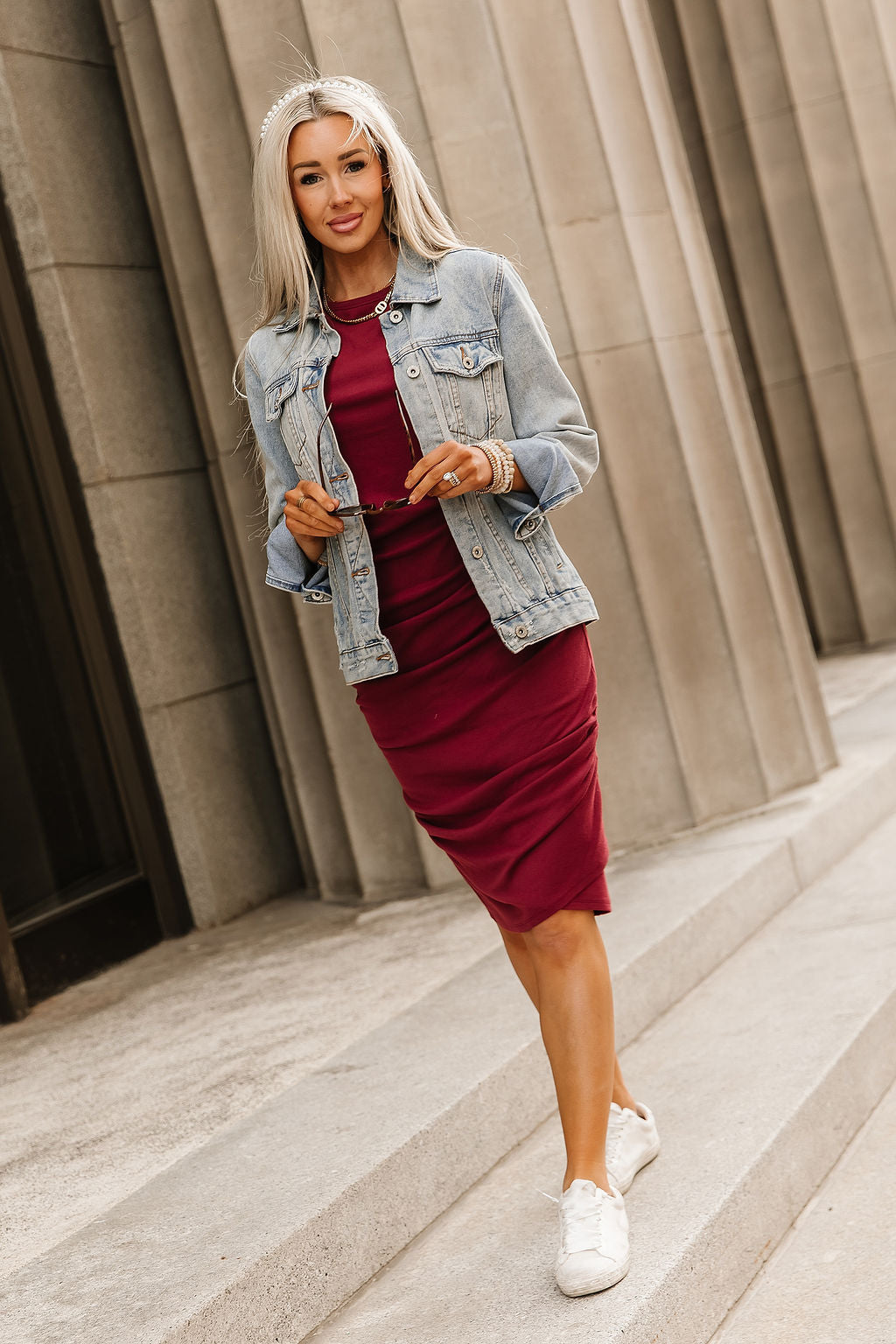 BEVIQUEEN Better Than Basic Dress - Burgundy