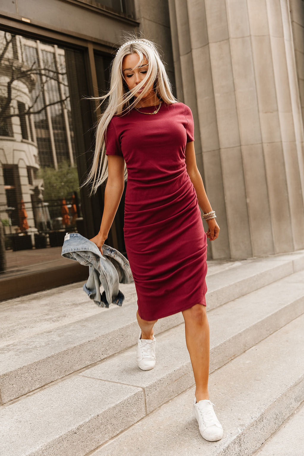 BEVIQUEEN Better Than Basic Dress - Burgundy