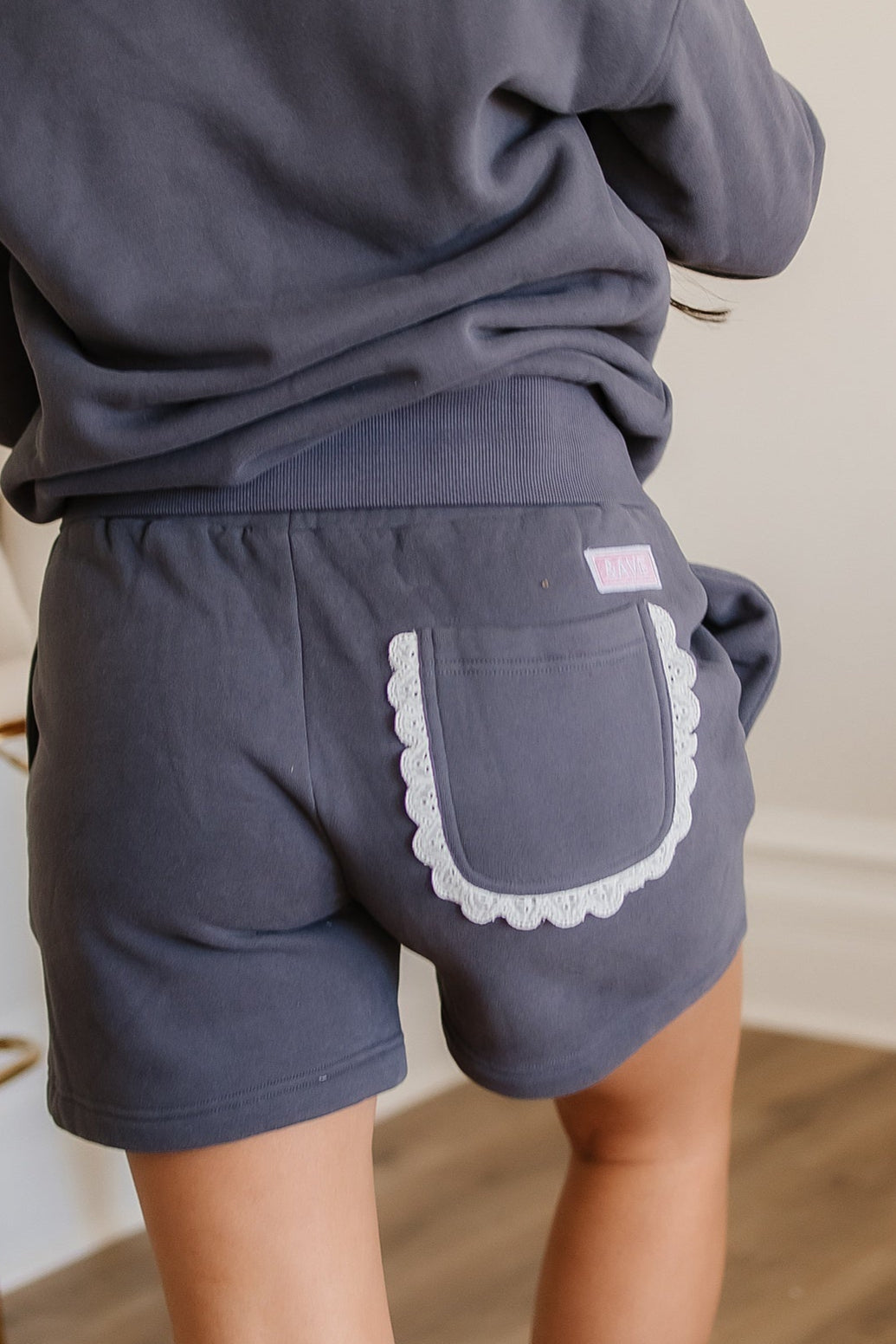 BEVIQUEEN Comfort Zone Shorts - Charcoal Lace