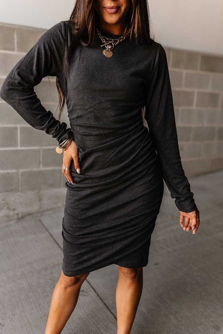 BEVIQUEEN Better Than Basic Dress -  Smoke