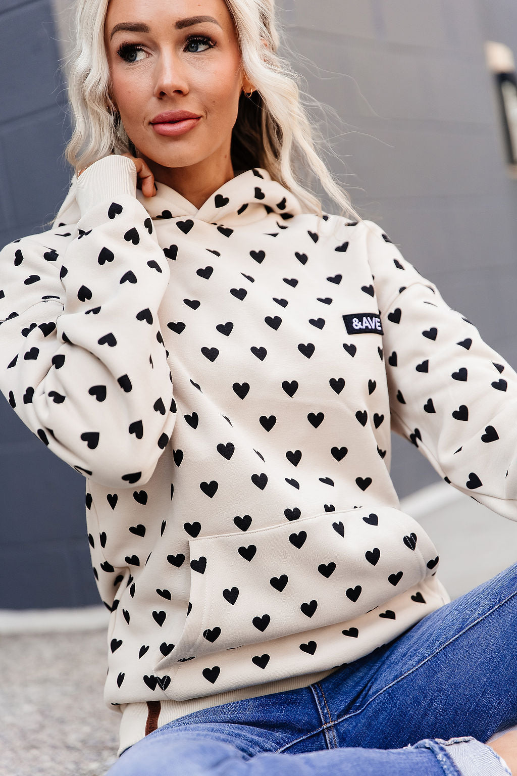 BEVIQUEEN Comfort Zone Hoodie - Hearts Aflutter