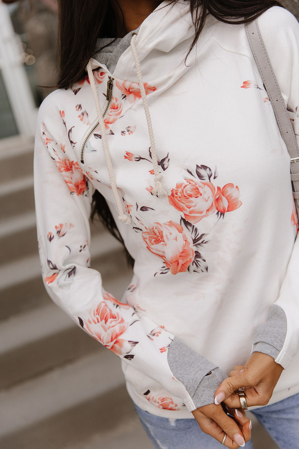BEVIQUEEN DoubleHood™ Sweatshirt - Brushed Blossoms