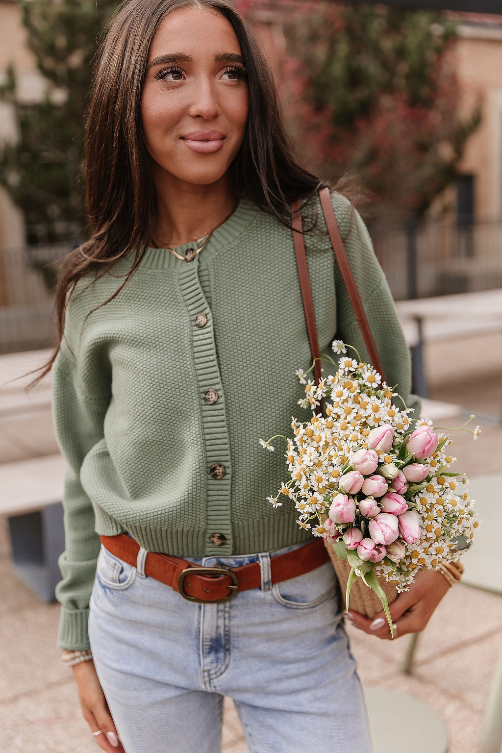 BEVIQUEEN Cloud Knit Cardigan - Fern