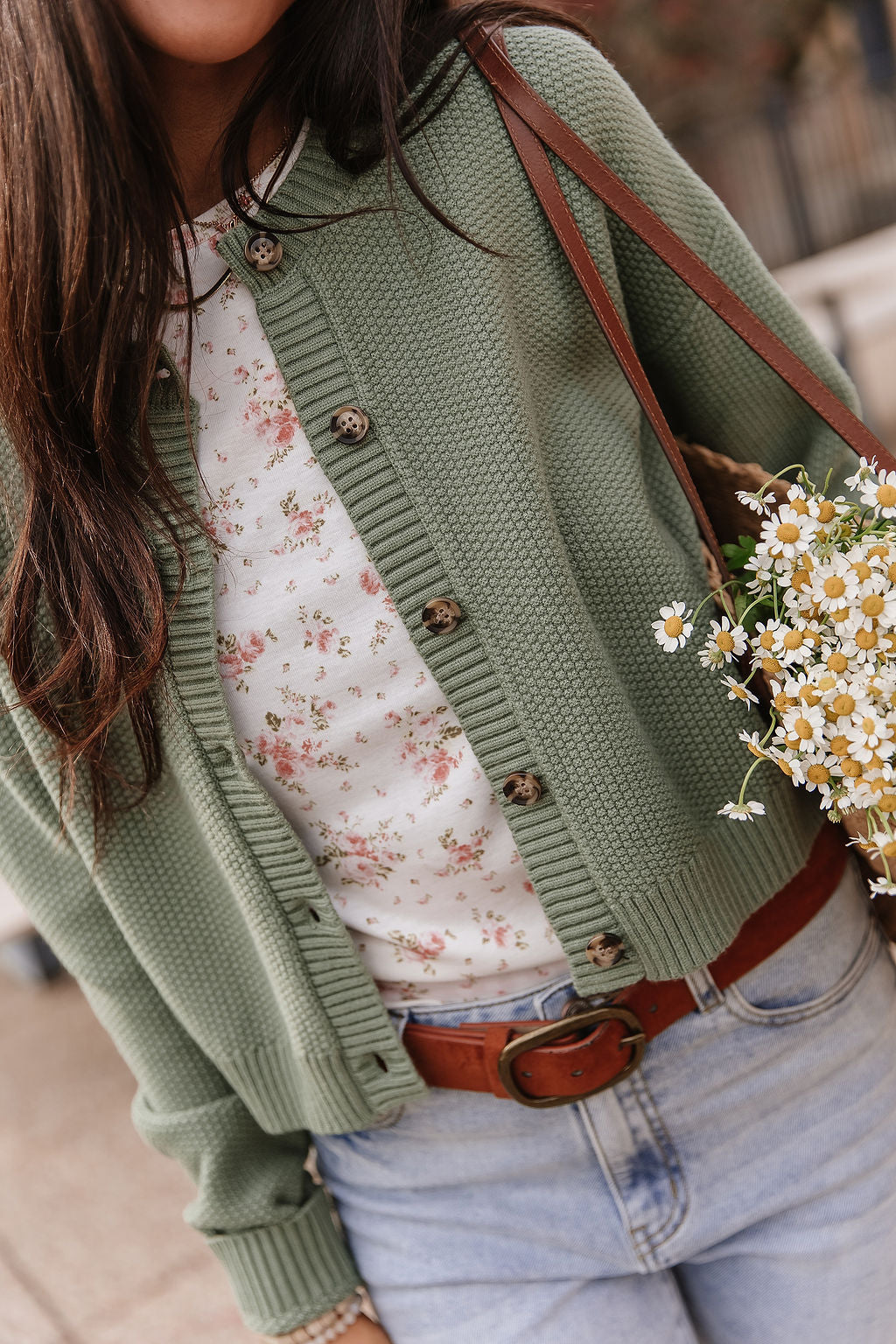 BEVIQUEEN Cloud Knit Cardigan - Fern