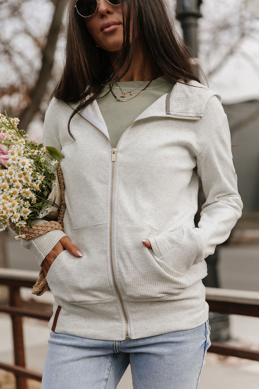 BEVIQUEEN FullZip Sweatshirt - Cloud Nine