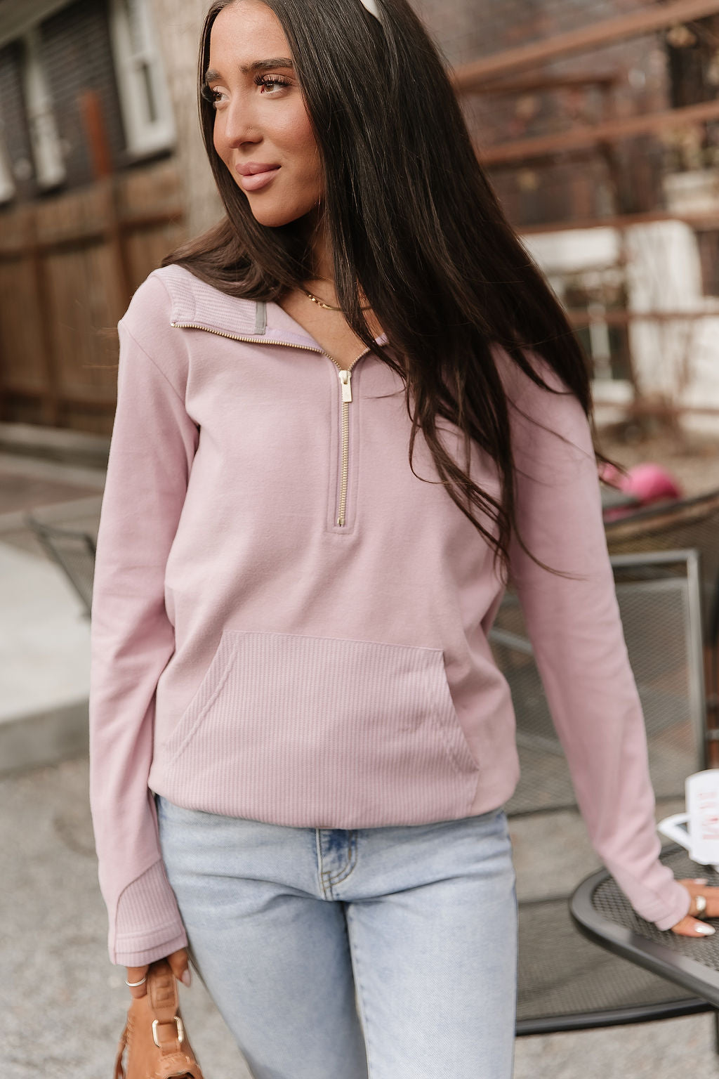 BEVIQUEEN HalfZip Sweatshirt - Lilac Dreams