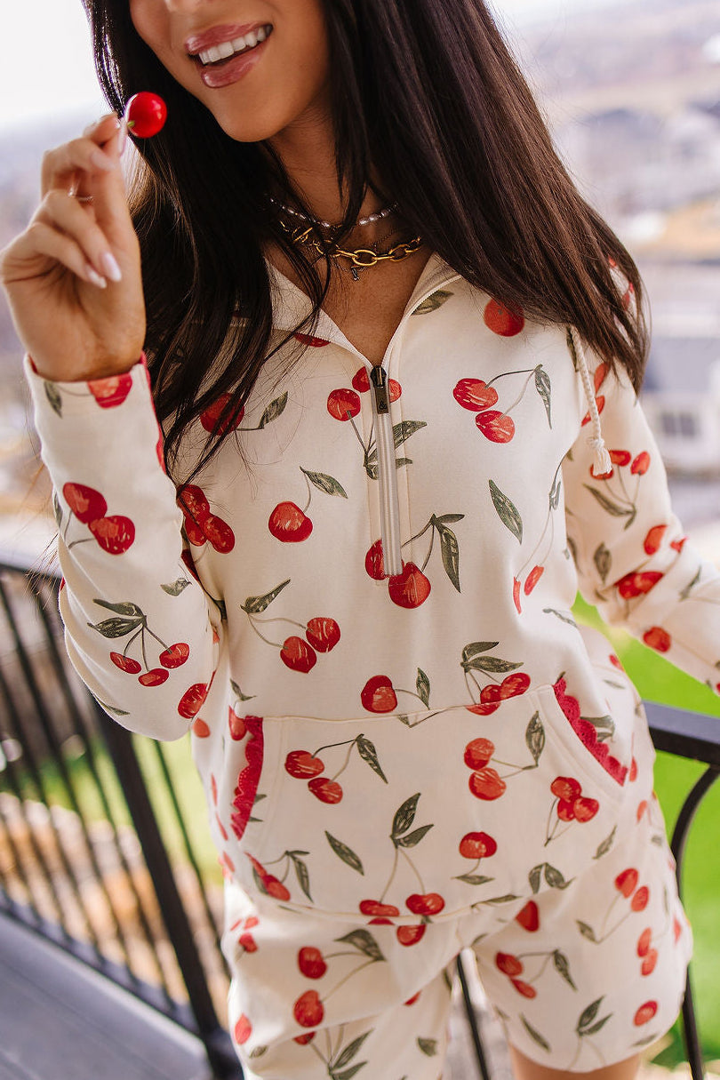BEVIQUEEN HalfZip Sweatshirt - Cherry On Top