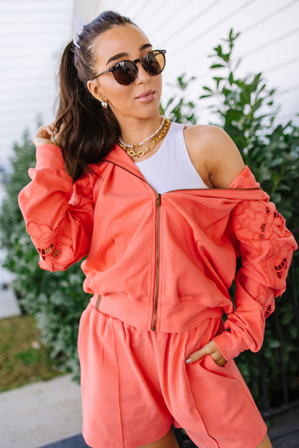 BEVIQUEEN University FullZip - Love Story Grapefruit