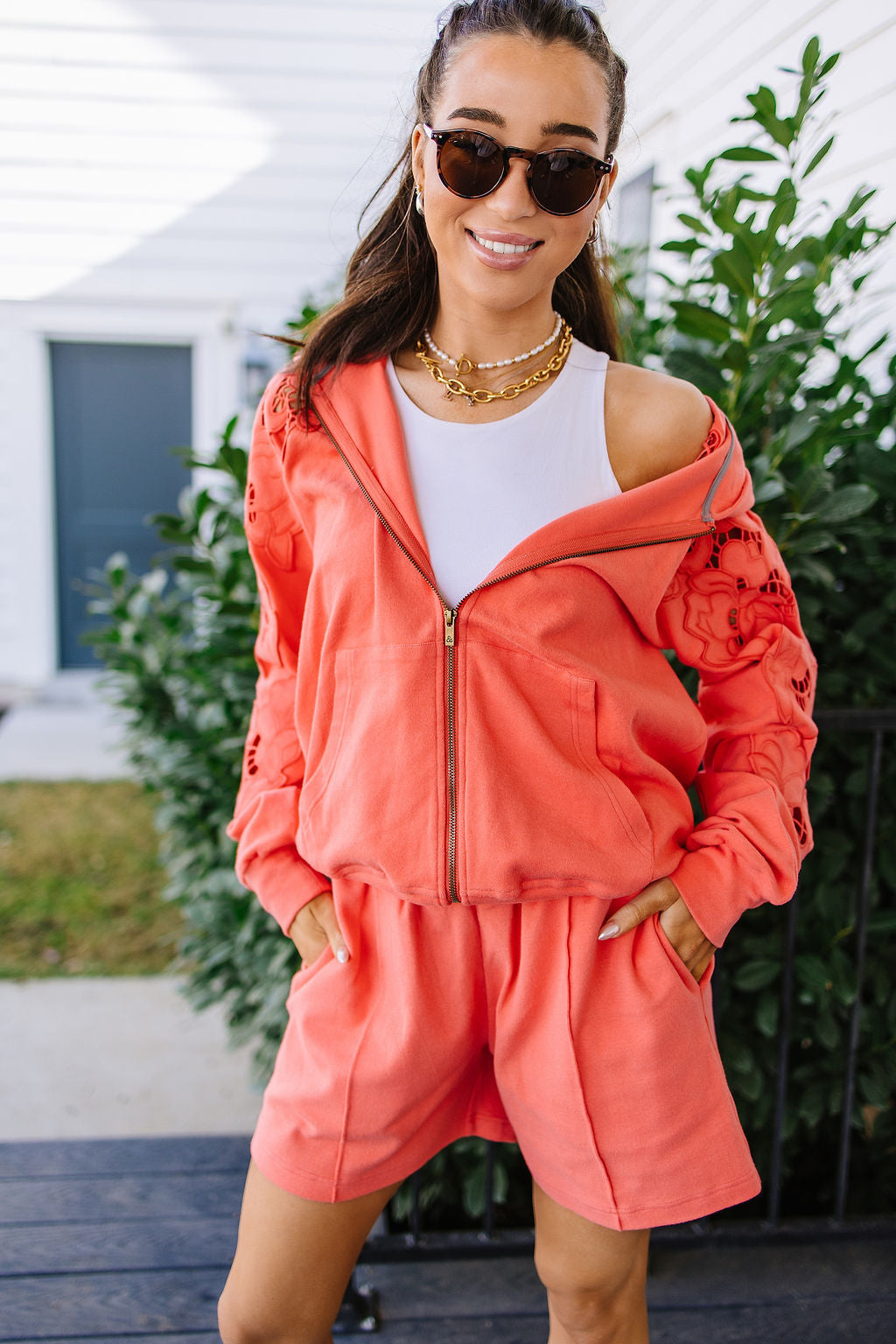 BEVIQUEEN University FullZip - Love Story Grapefruit