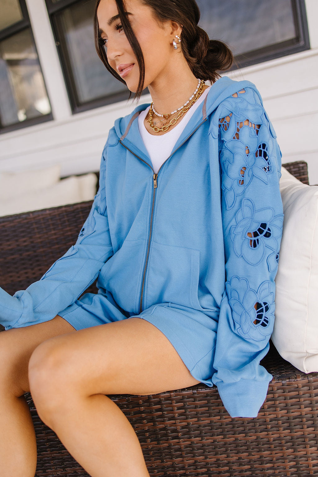 BEVIQUEEN University FullZip - Love Story Blueberry