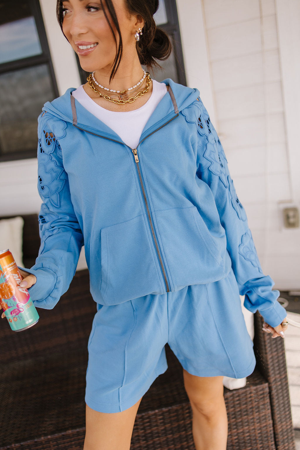 BEVIQUEEN University FullZip - Love Story Blueberry