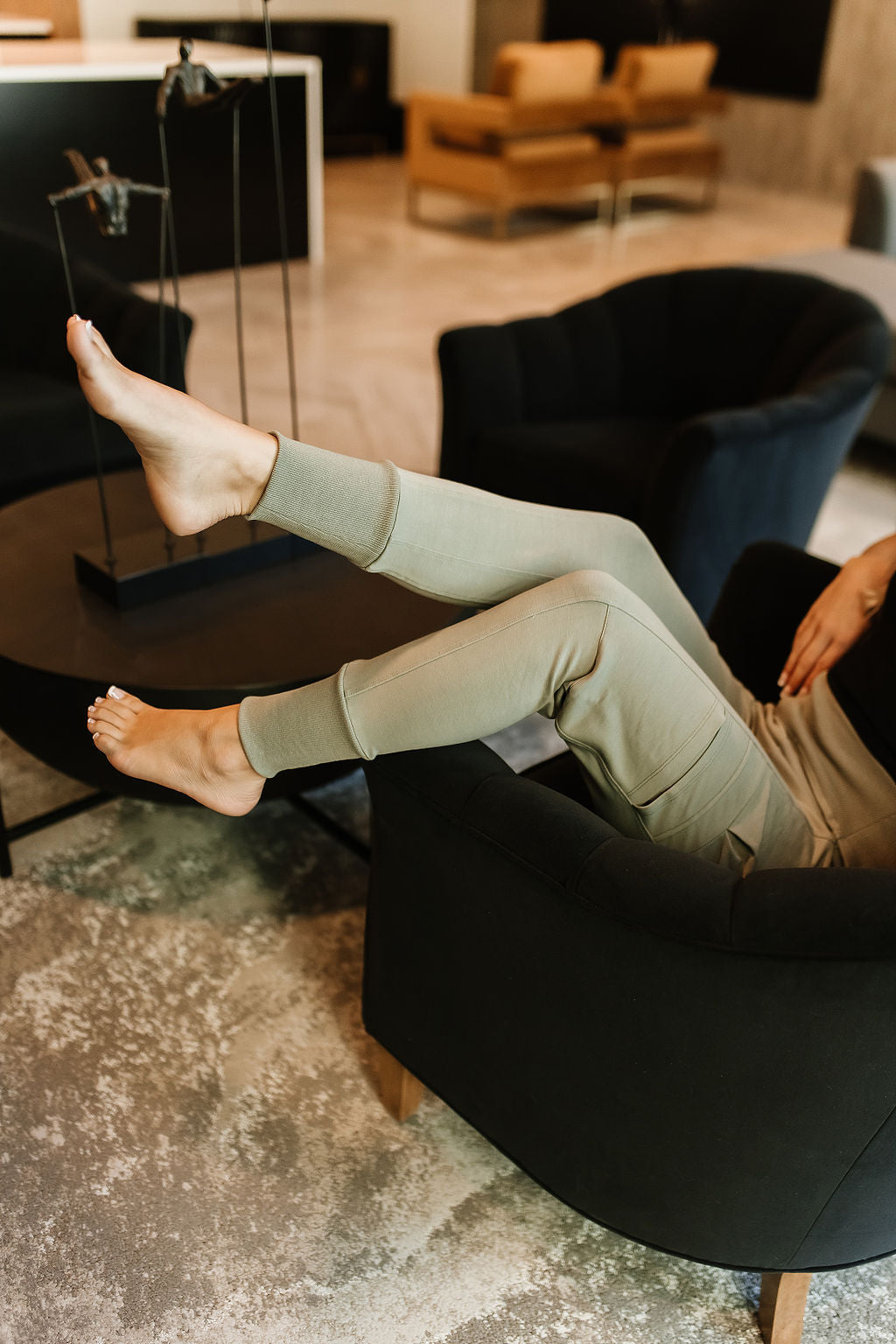BEVIQUEEN Level Up Joggers- Sage