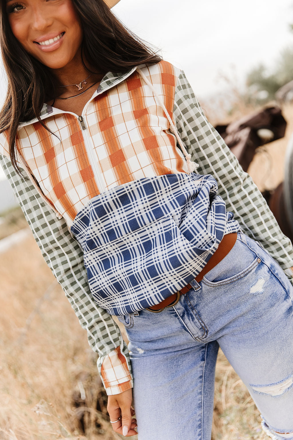 BEVIQUEEN HalfZip Sweatshirt - Cowpoke Cutie