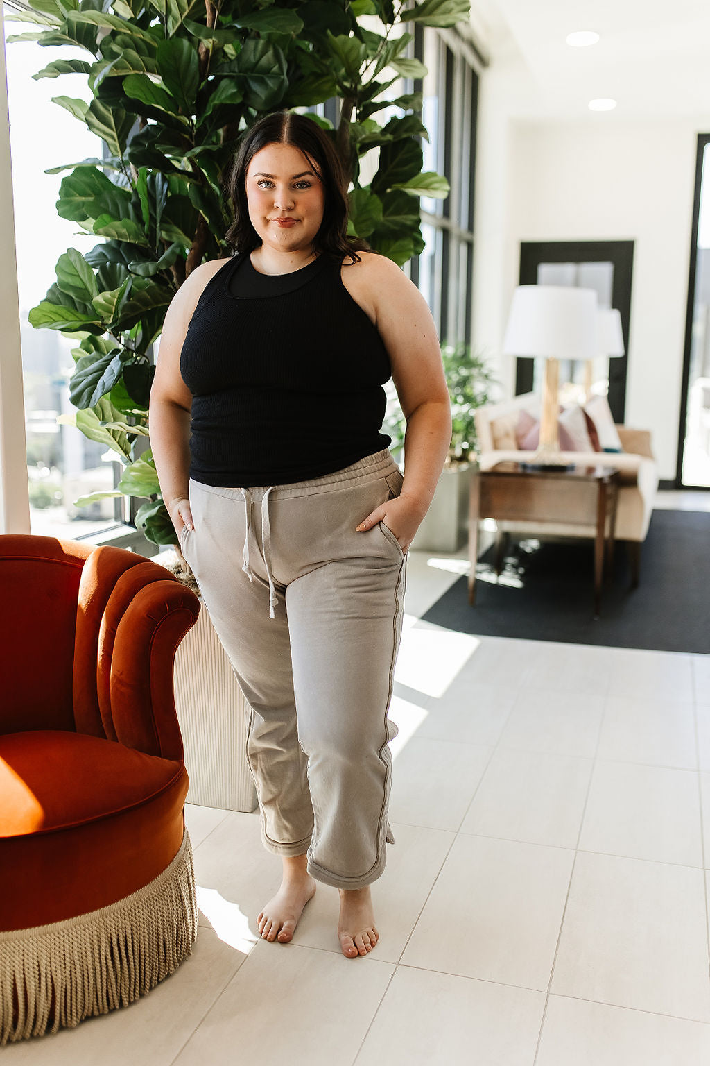 BEVIQUEEN Everyday Pant- Stone