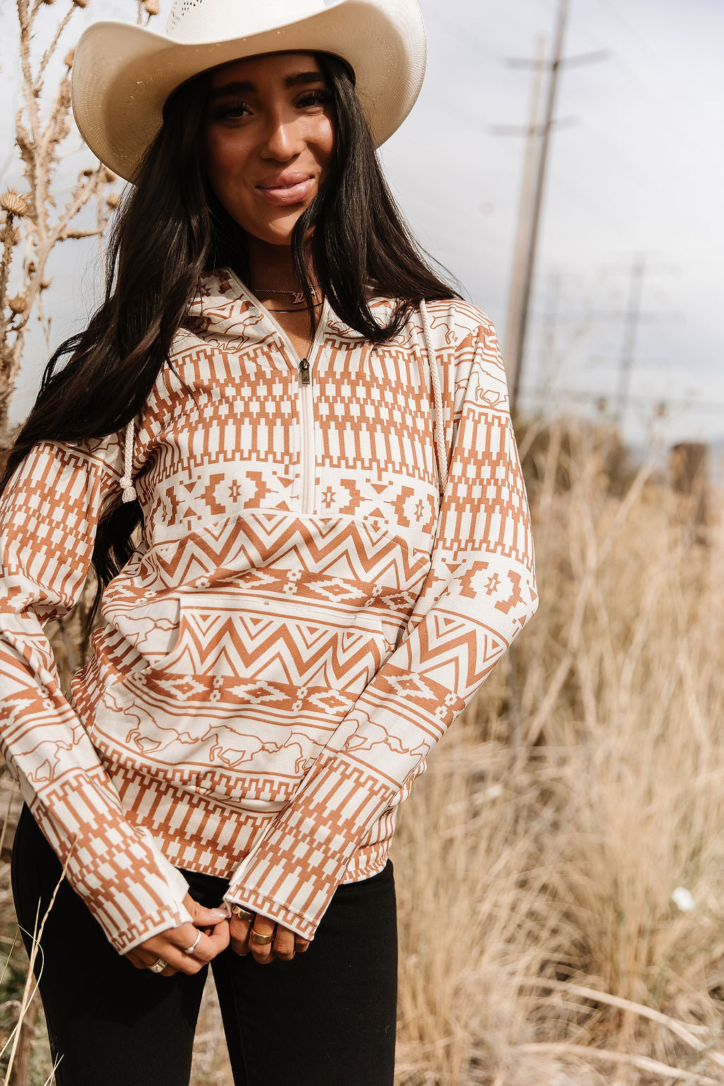 BEVIQUEEN HalfZip Sweatshirt - Bronco Babe