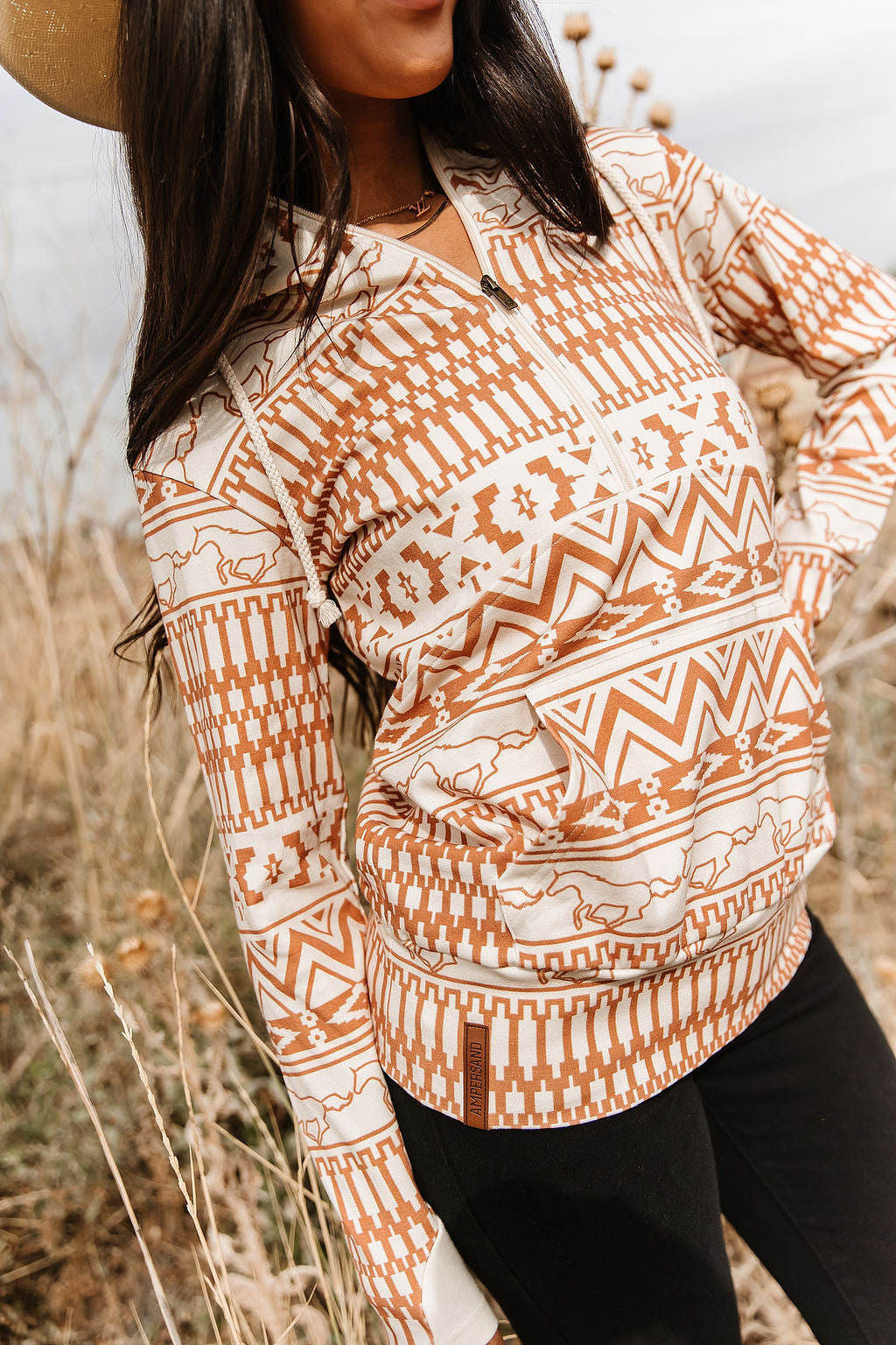 BEVIQUEEN HalfZip Sweatshirt - Bronco Babe