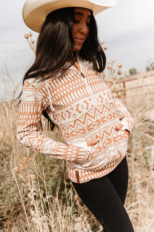 BEVIQUEEN HalfZip Sweatshirt - Bronco Babe