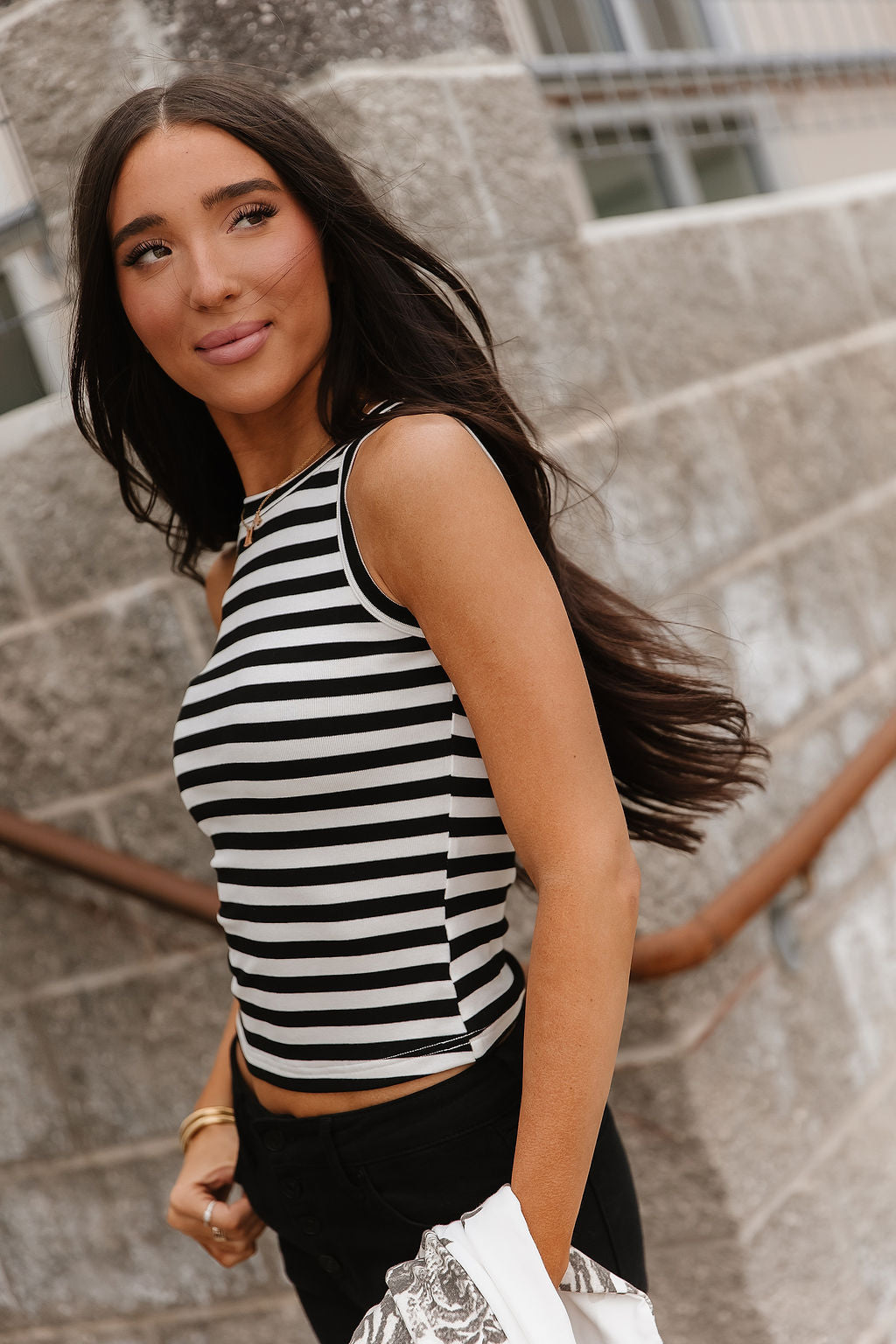 BEVIQUEEN Stripe Tank - Paris