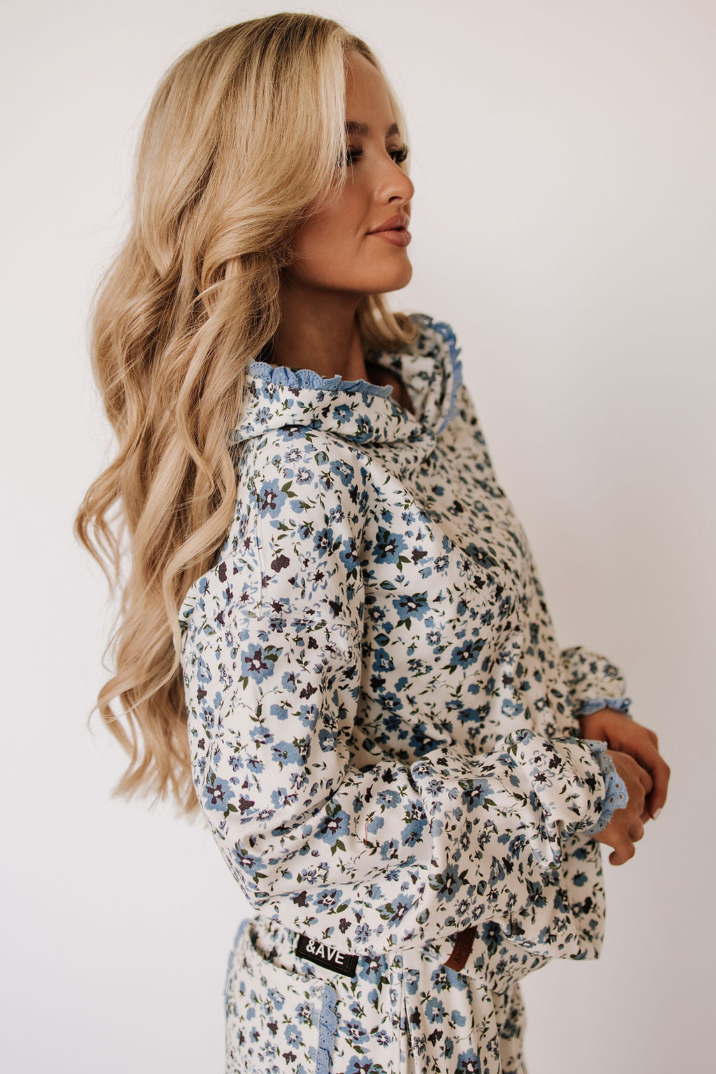 BEVIQUEEN University Hoodie - Blooming In Blue