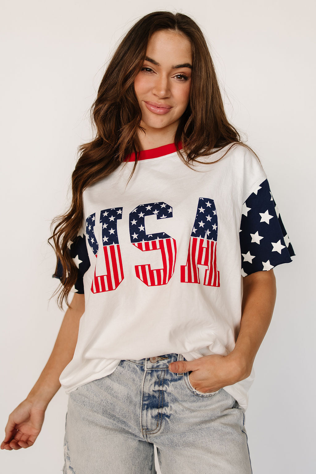BEVIQUEEN Boyfriend Tee - All American Girl