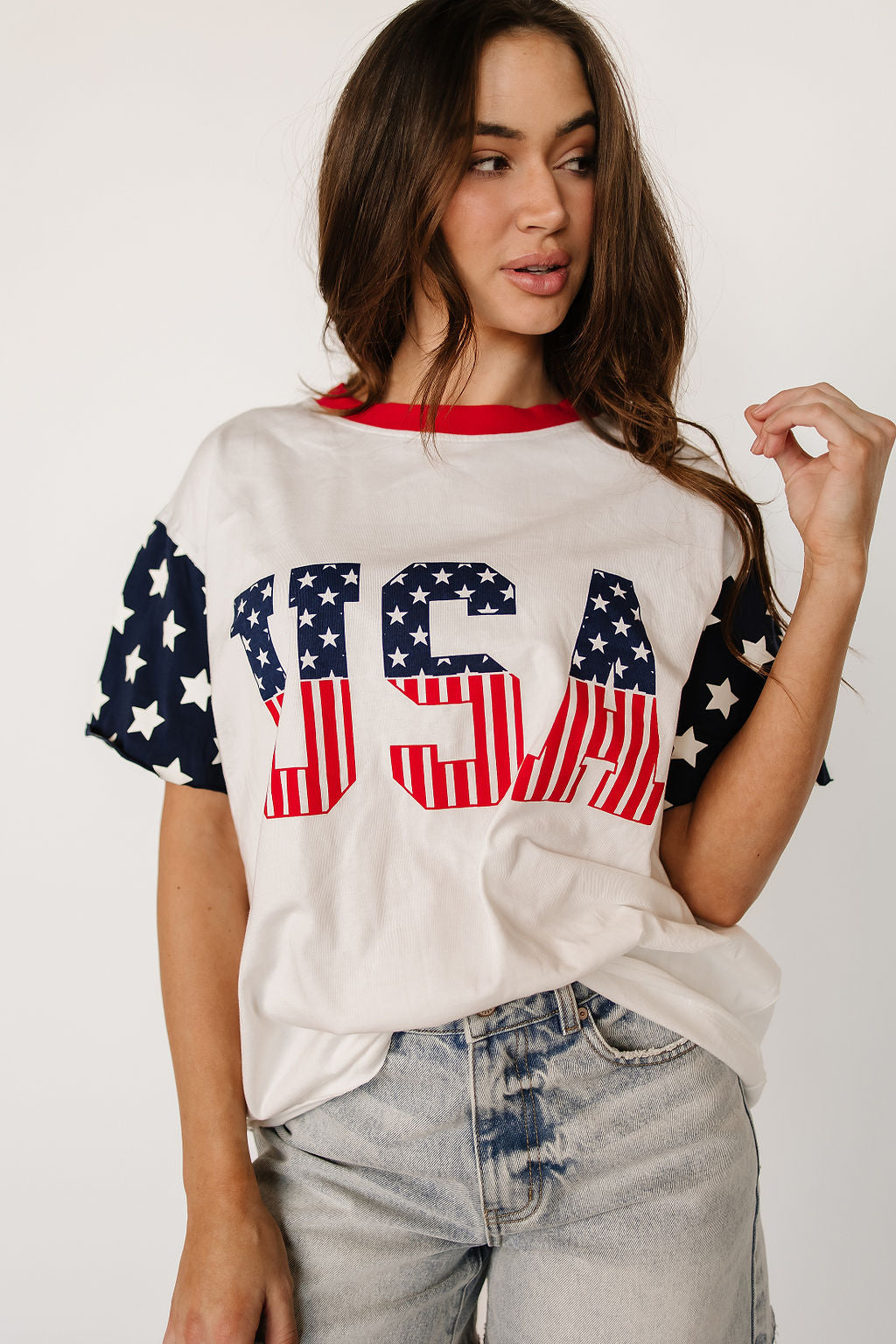 BEVIQUEEN Boyfriend Tee - All American Girl
