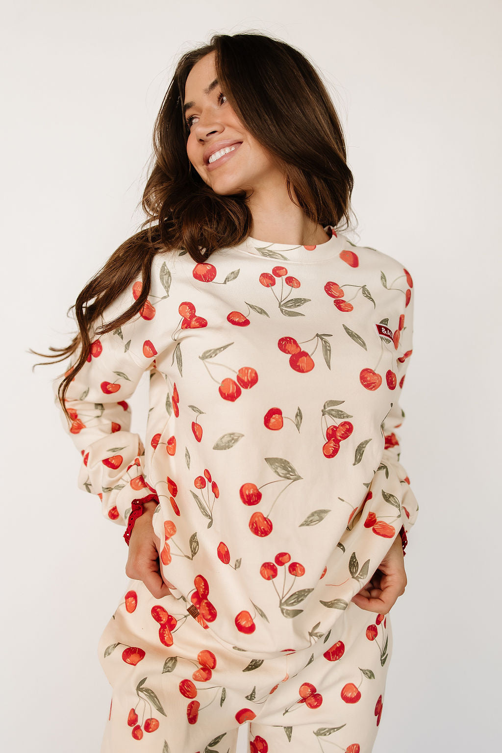 BEVIQUEEN University Pullover - Cherry Charmed