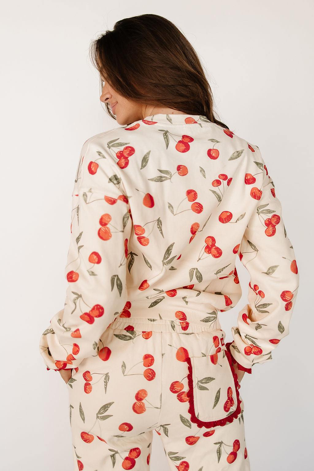 BEVIQUEEN University Pullover - Cherry Charmed