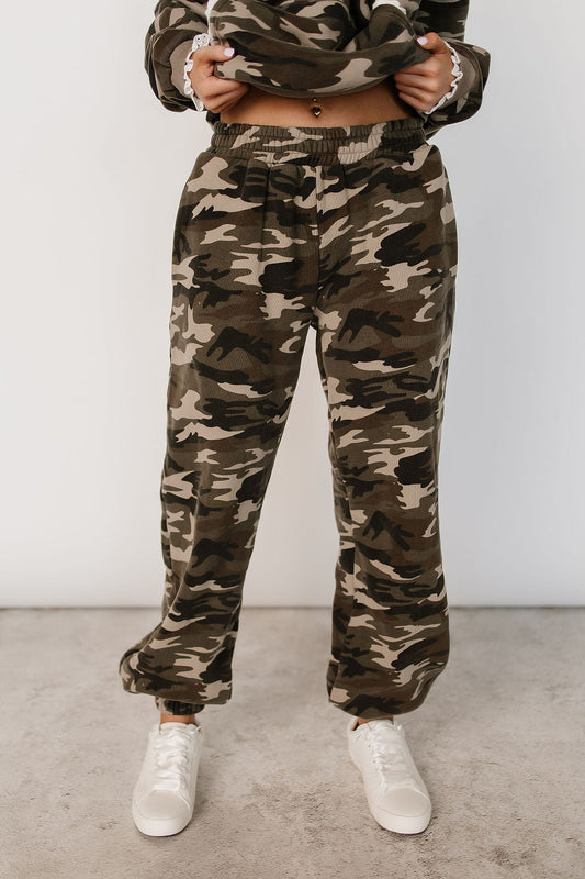 BEVIQUEEN Comfort Zone Joggers - Camo Lace