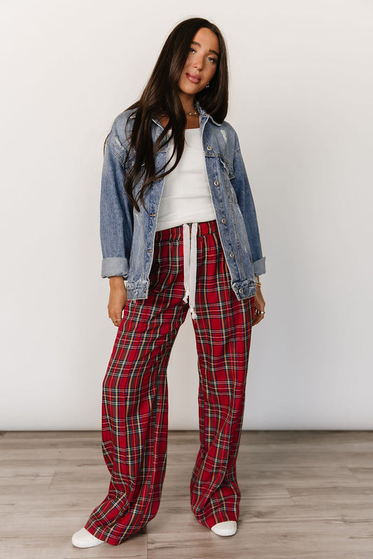 BEVIQUEEN Everywear Pant - Red Plaid