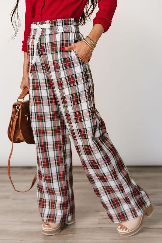 BEVIQUEEN Everywear Pant - White Plaid