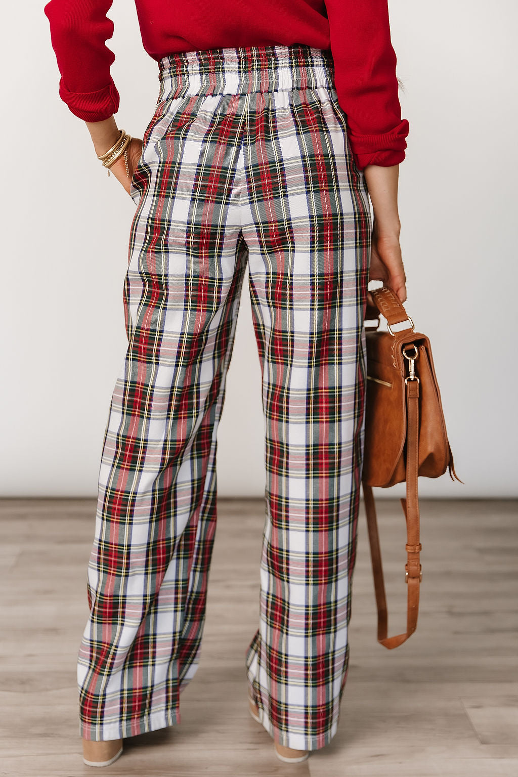BEVIQUEEN Everywear Pant - White Plaid