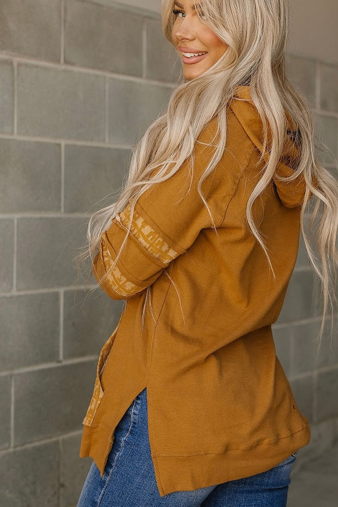 BEVIQUEEN Sideslit Hoodie - Made For You - Maple