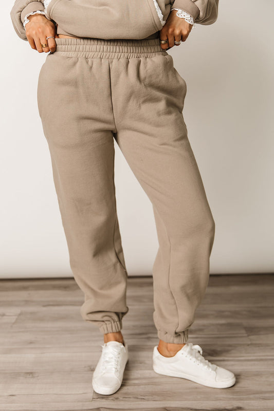 BEVIQUEEN Comfort Zone Joggers - Mocha Lace
