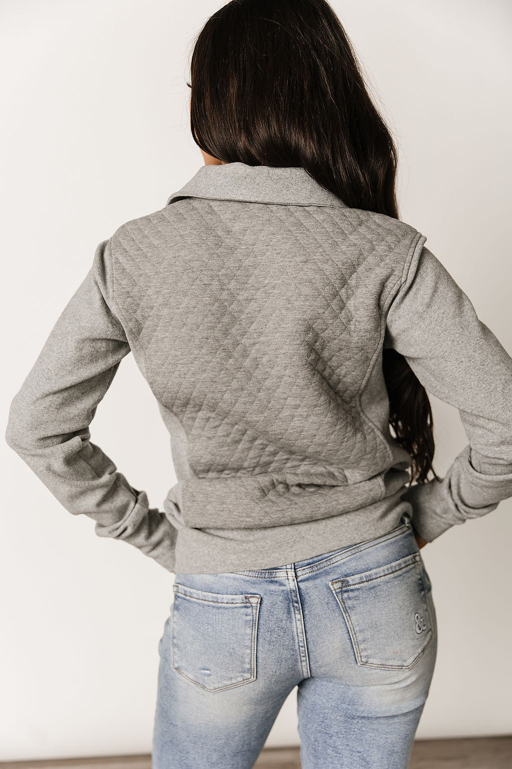 BEVIQUEEN Quilted HalfZip - Charcoal