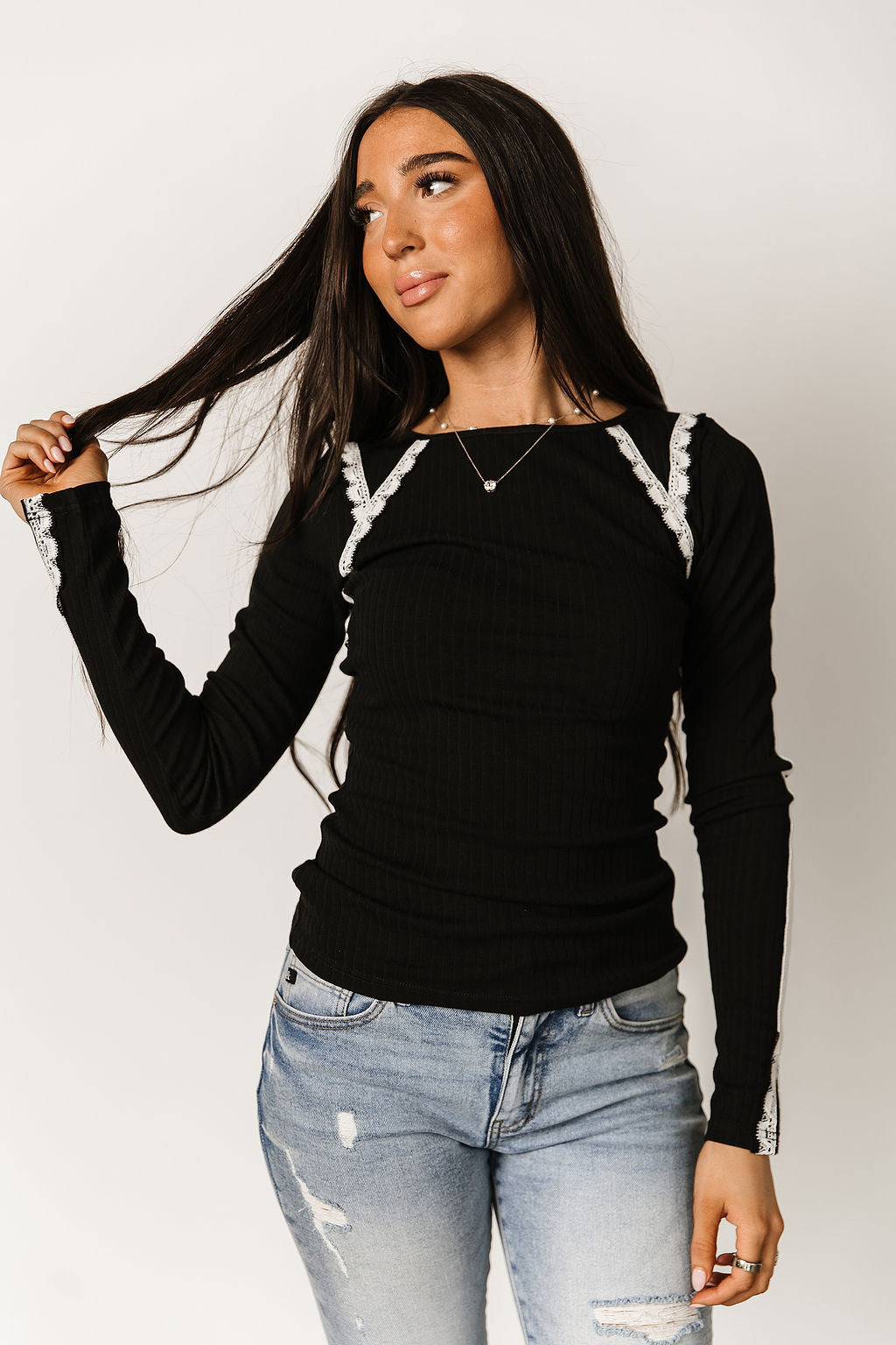 BEVIQUEEN Laced In Love Long Sleeve - Black