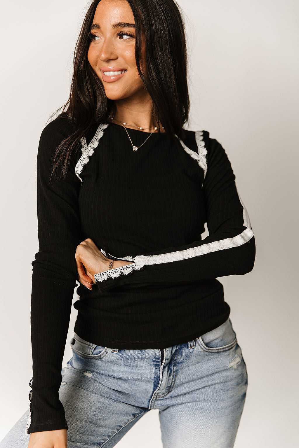 BEVIQUEEN Laced In Love Long Sleeve - Black