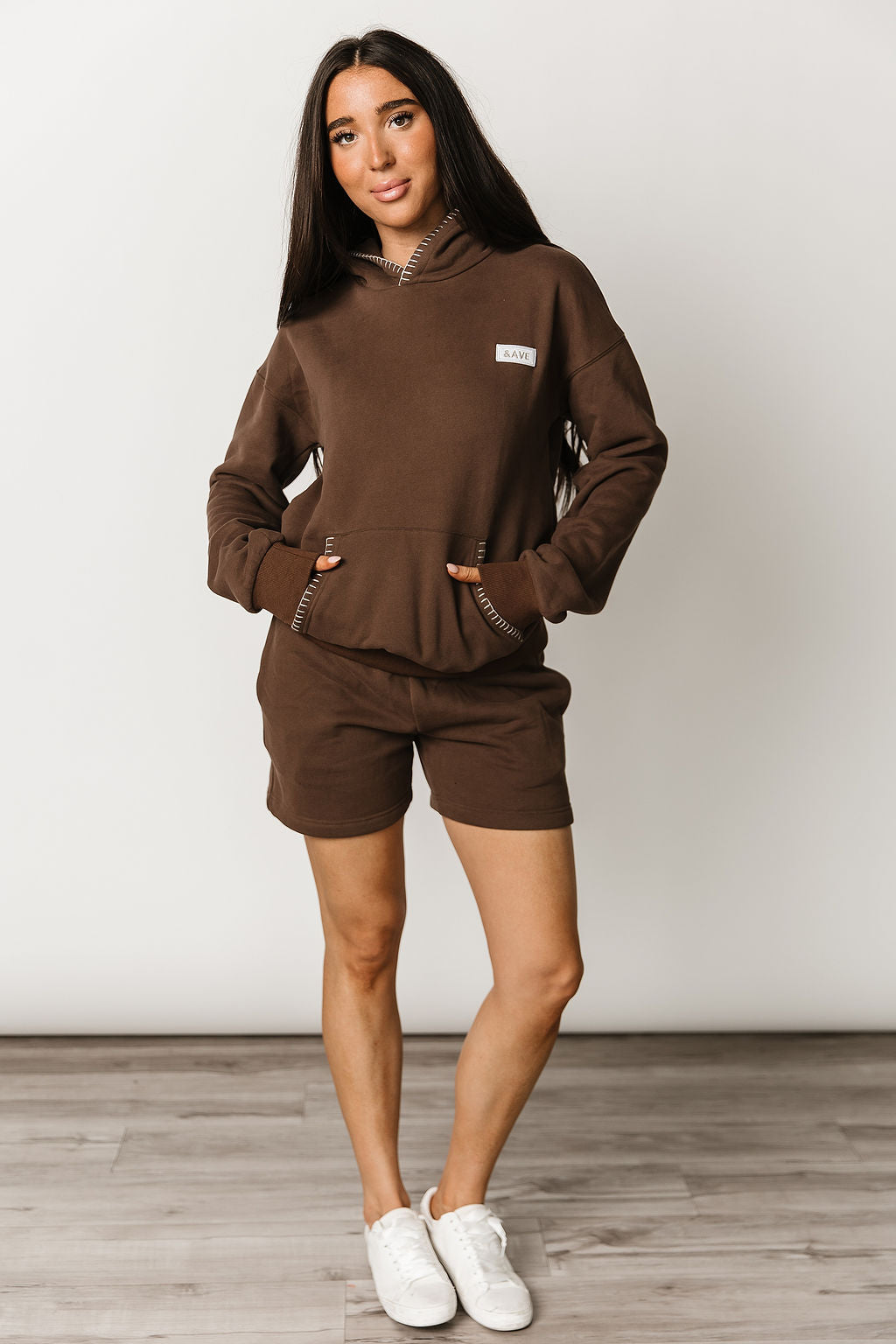 BEVIQUEEN Comfort Zone Shorts - Sweetly Stitched Coffee