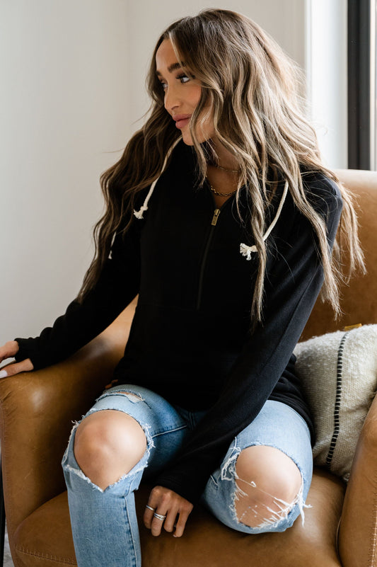 BEVIQUEEN HalfZip Sweatshirt - Cozy Cutie New Moon