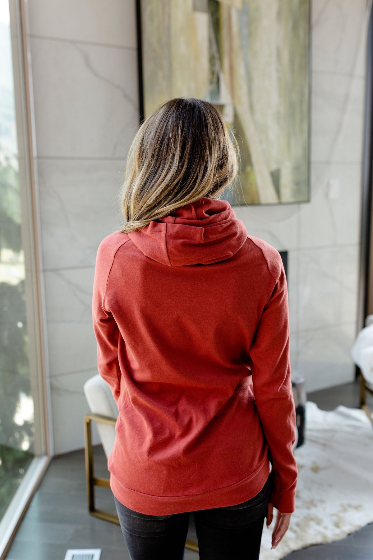 BEVIQUEEN Basic DoubleHood™ Sweatshirt - Ruby