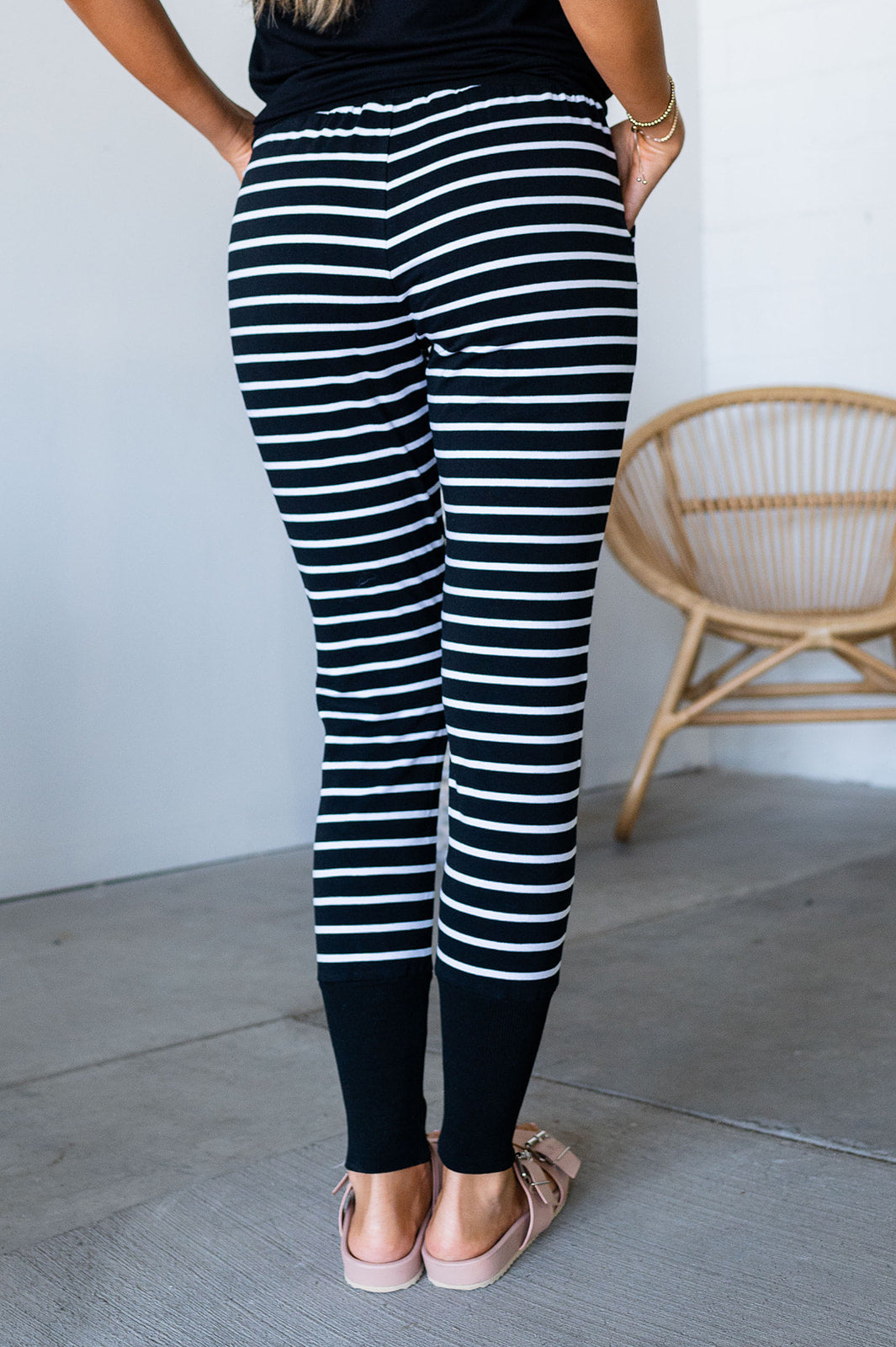 BEVIQUEEN New & Improved Joggers- Black Stripe
