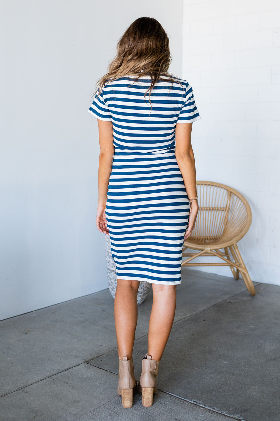 BEVIQUEEN Better Than Basic Dress -  Blue Stripe