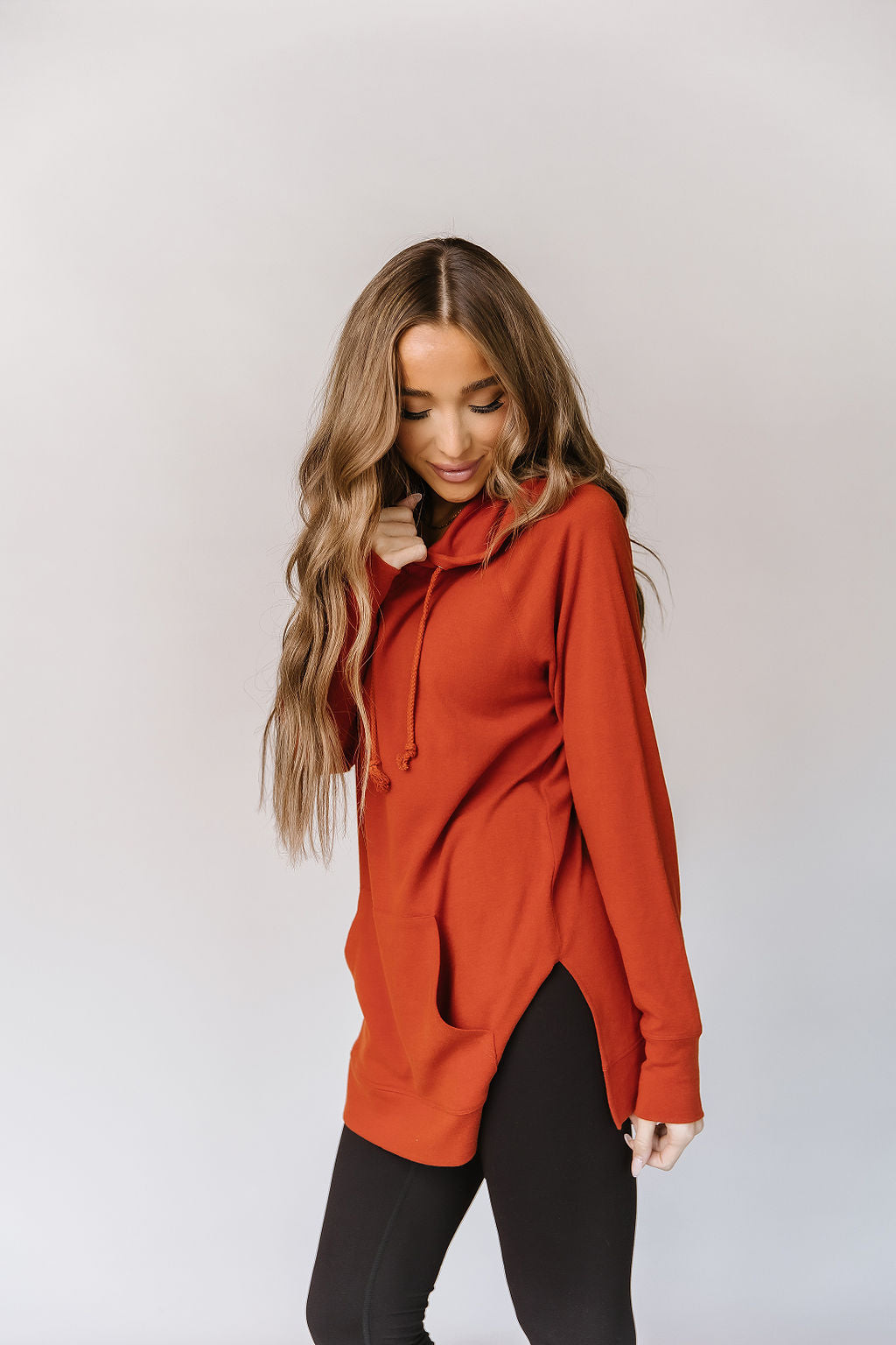 BEVIQUEEN Sideslit Hoodie - Blazing Autumn