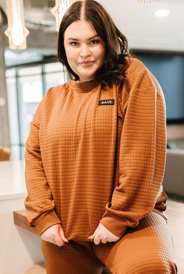 BEVIQUEEN Quilted Pullover - Copper