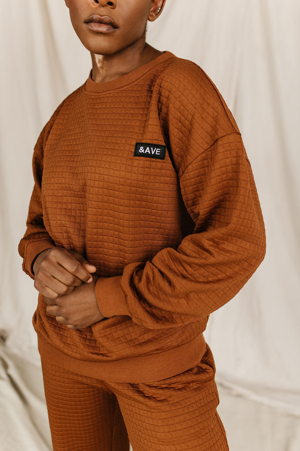 BEVIQUEEN Quilted Pullover - Copper
