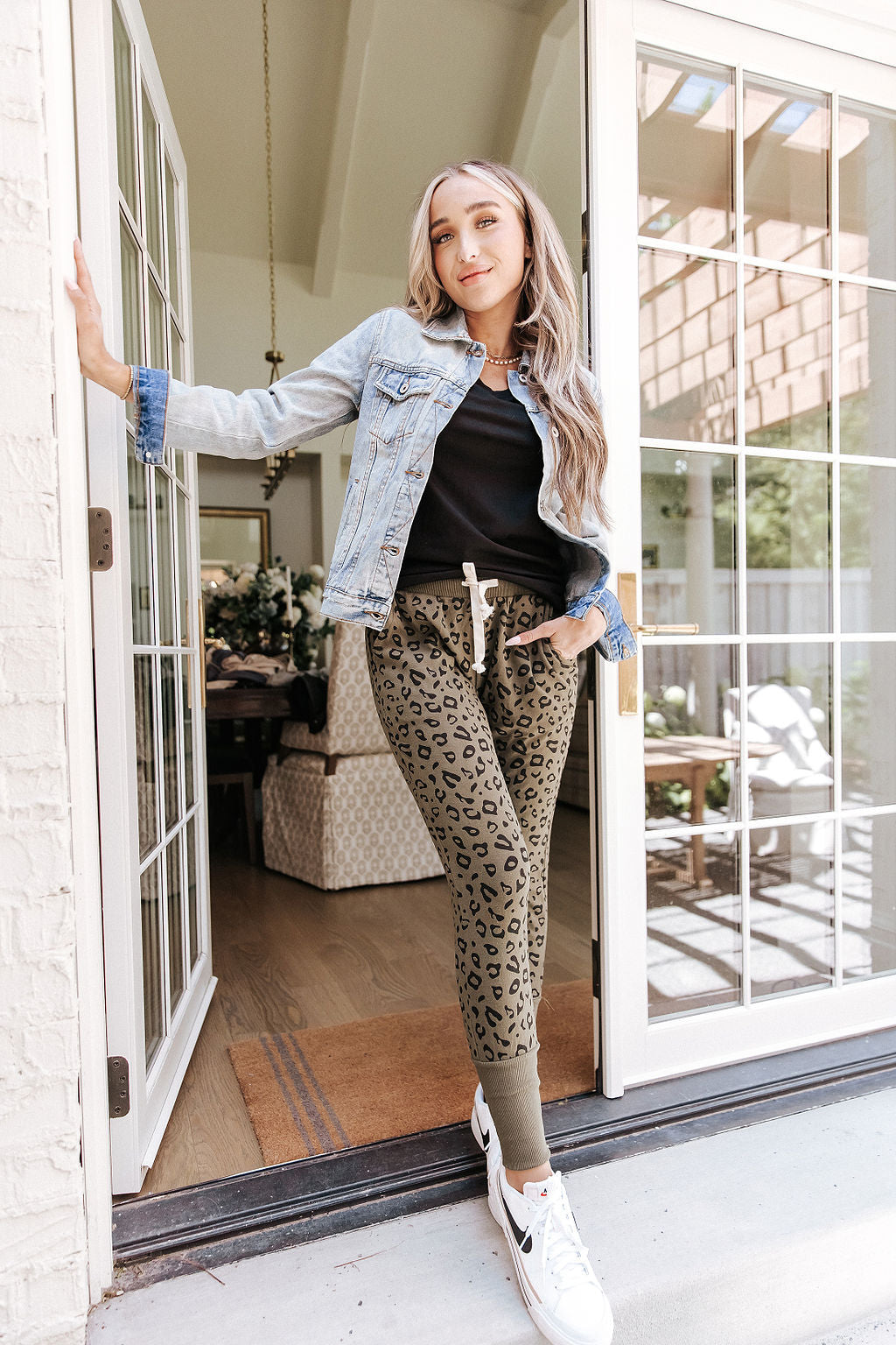 BEVIQUEEN New & Improved Joggers - Olive Leopard
