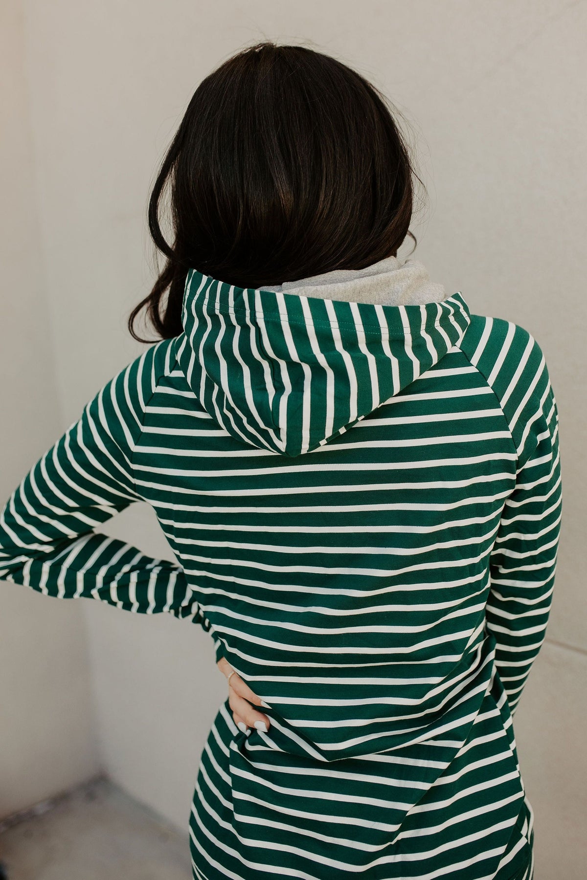 BEVIQUEEN DoubleHood™ Sweatshirt - Line It Up Spruce & Grey
