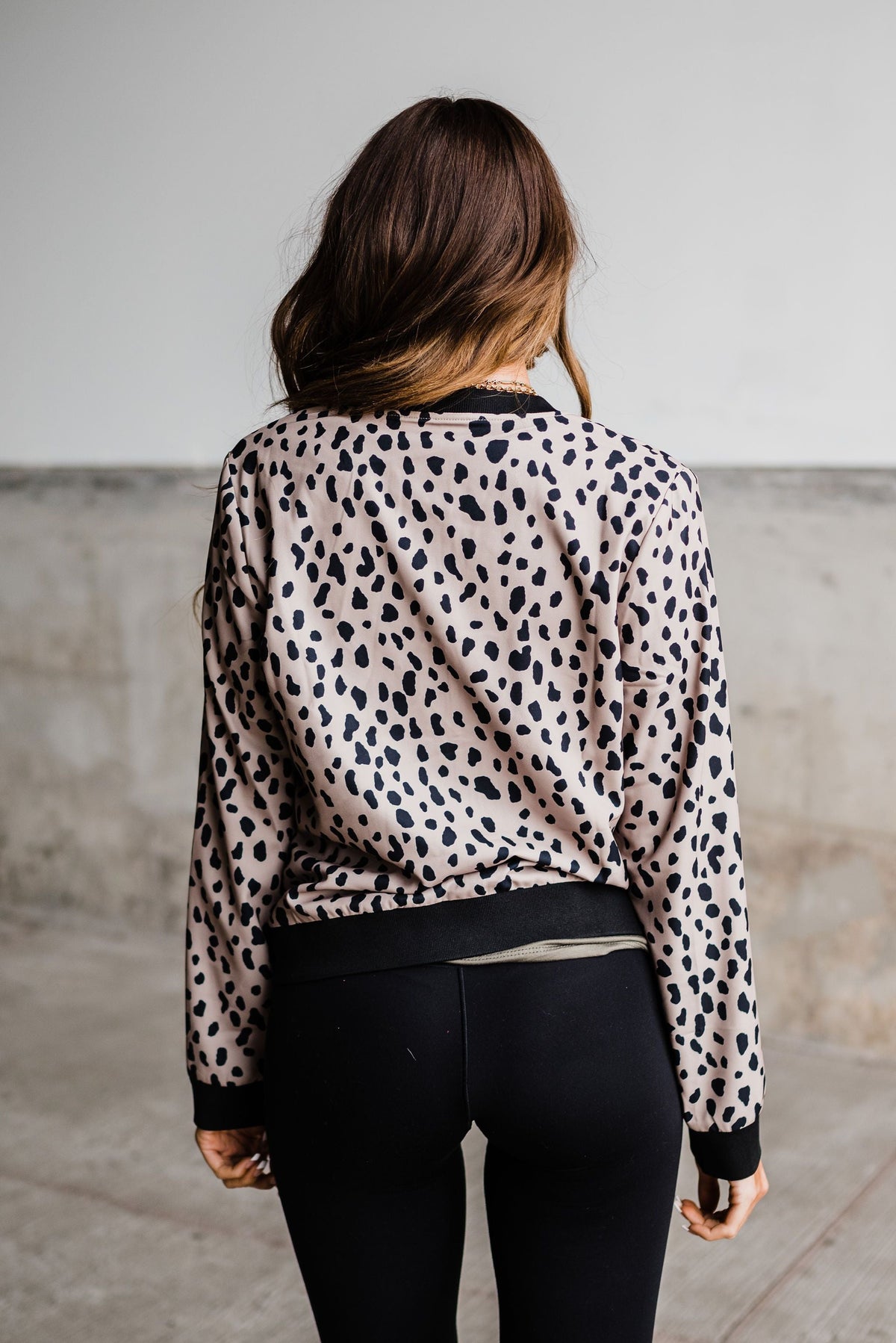 BEVIQUEEN Essential Bomber Jacket - Dusty Cheetah