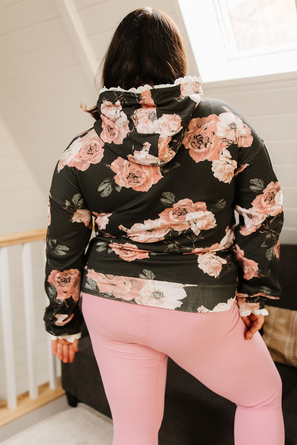 BEVIQUEEN University Hoodie - Blush & Blooms