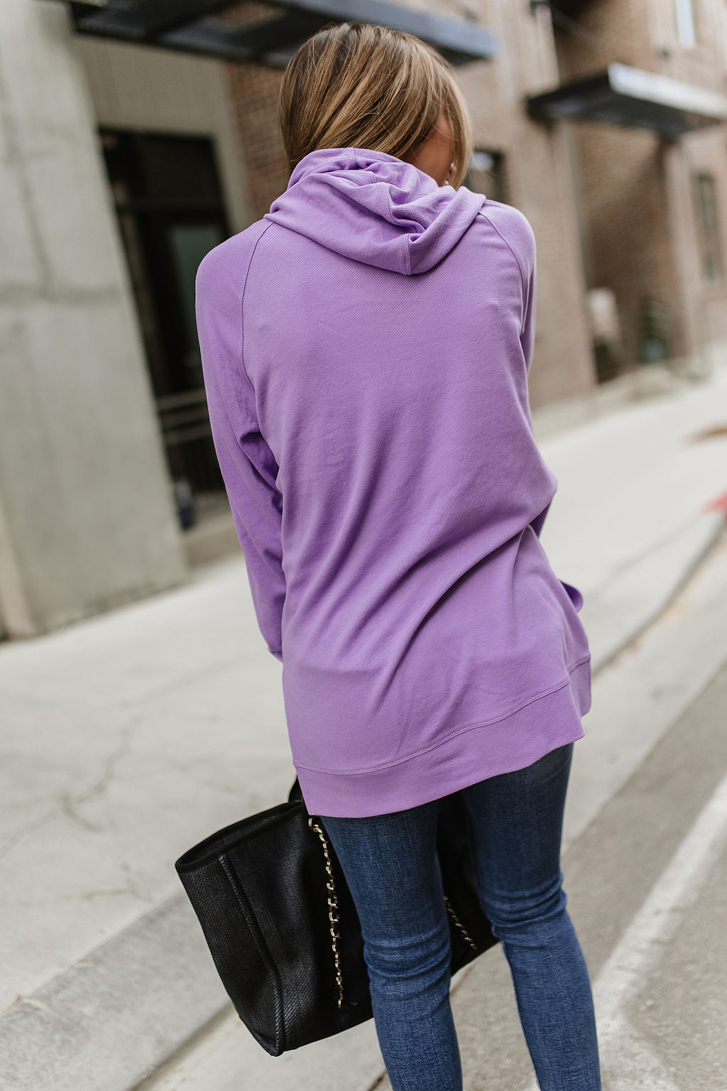 BEVIQUEEN Sideslit Hoodie - Bright Lilac